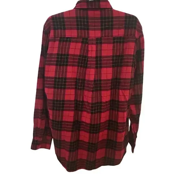 NWT St. John's Bay Red Plaid Signature Flannel Men's size XLT - Picture 4 of 6
